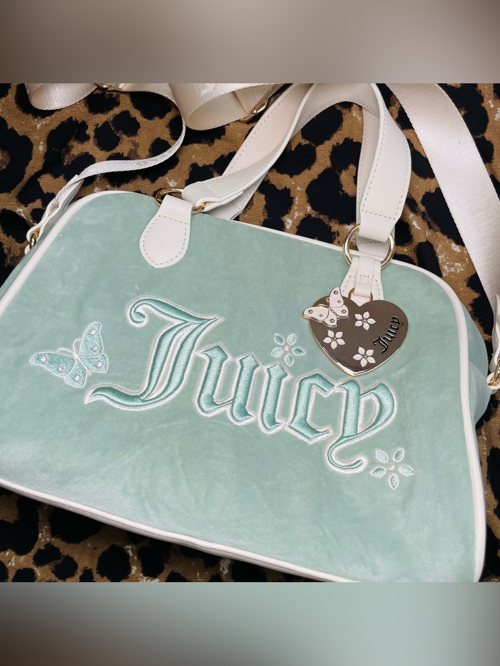 Juicy Couture In The Sky Bowler Bag Mint Green NWOT